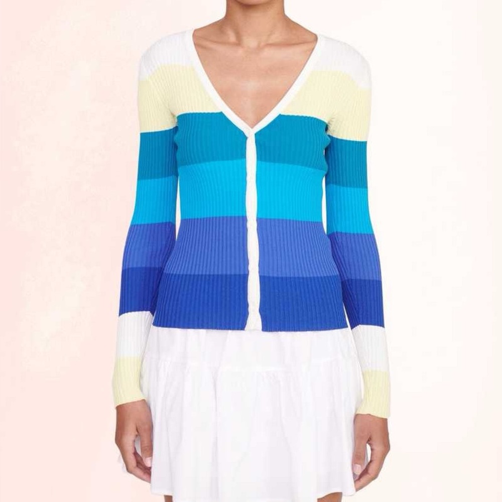 STAUD Cargo Ribbed Sweater Cardigan Size XS NWT